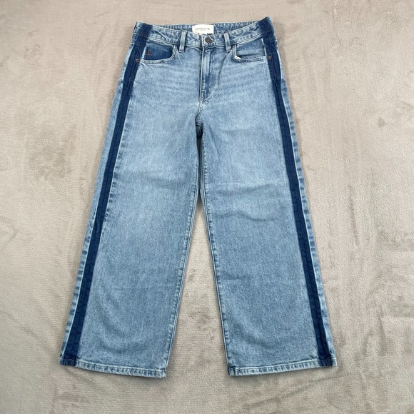 LAFAYETTE 148 New York WYCKOFF Wide Leg Jeans Women 30 (Tag 28) Blue Denim $398